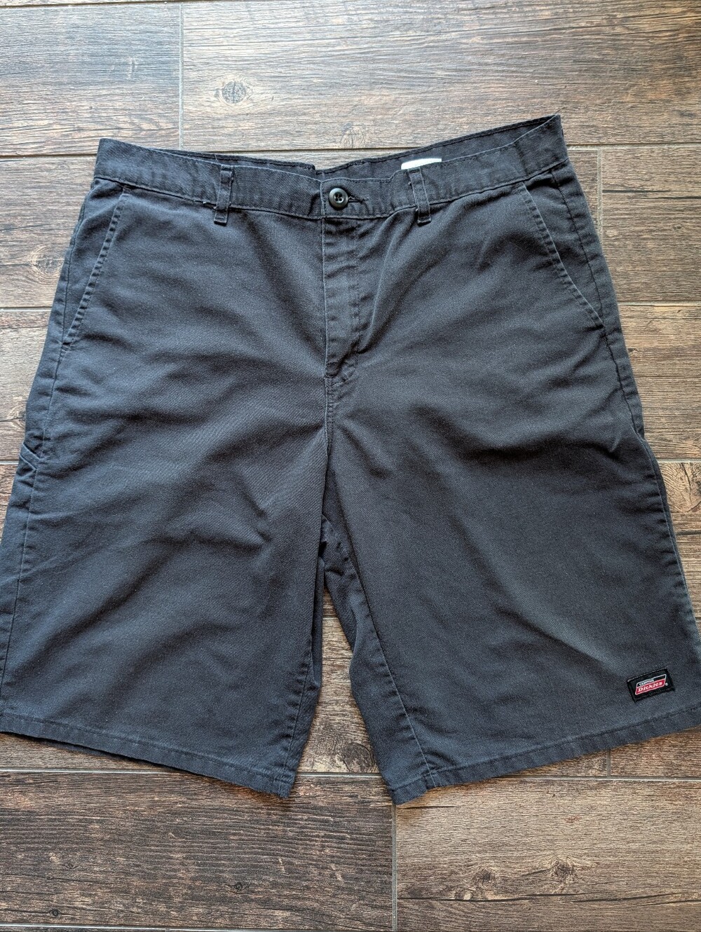 Dickies Loose Fit Flat Front Twill Work Shorts Black Men's Size 36  Inseam 12"